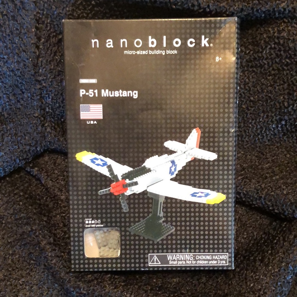 NANOBLOCK  Deluxe P-51 Mustang  Airplane Fighter Plane NMB-005 Micro Block NEW